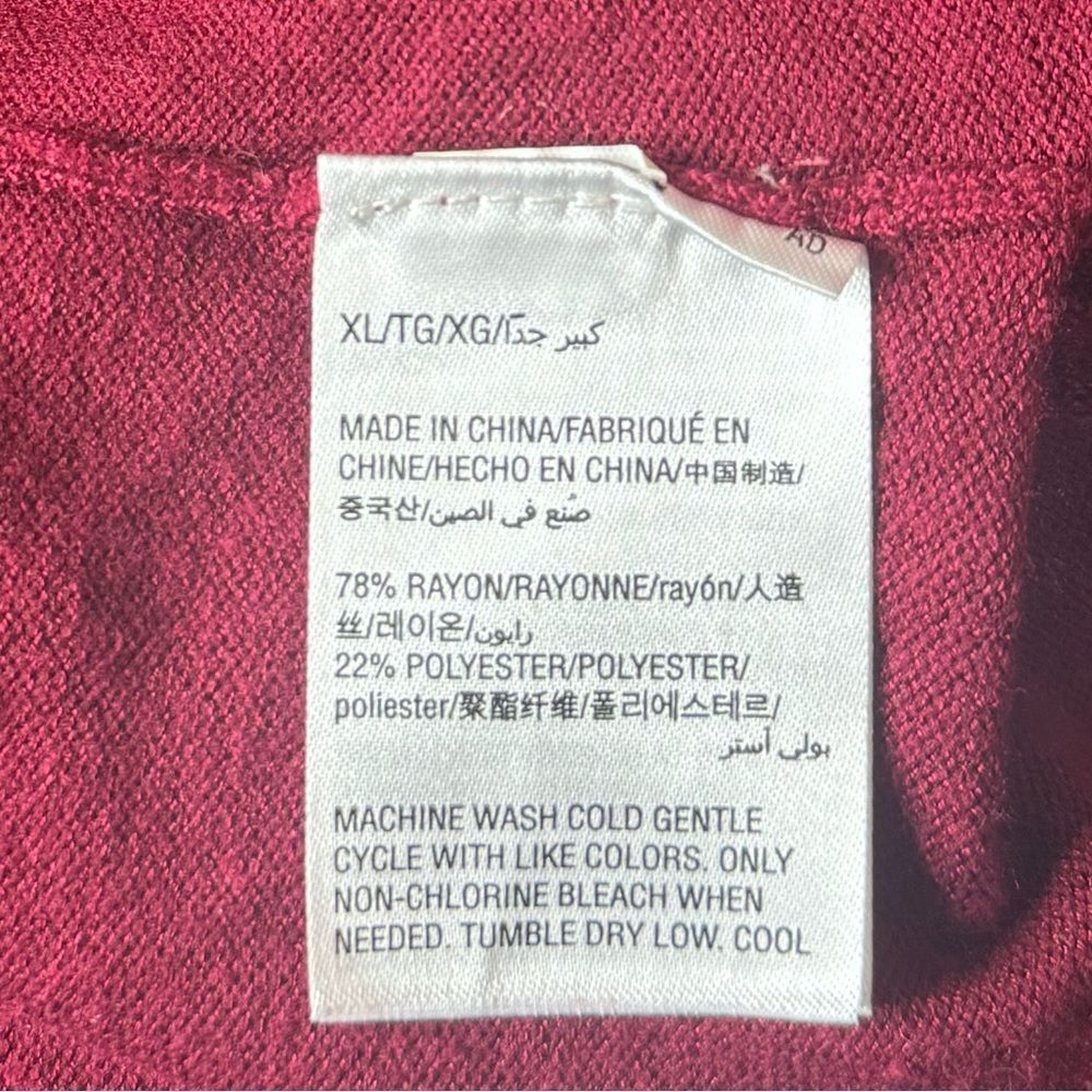 Jm Collection Red Open Front Cardigan Size Xl - image 4